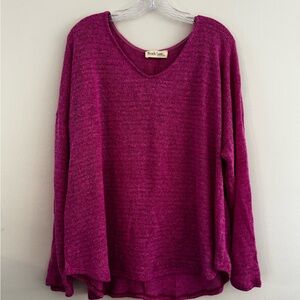 Peach Love California Fuchsia Knit Top